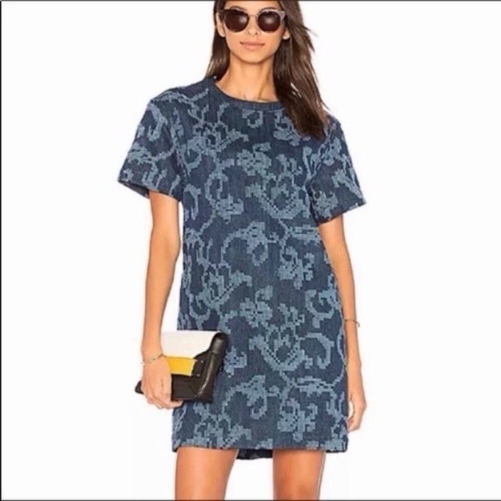 Rag And Bone Esmond Laser Cut Denim Dress. Size XS G-16